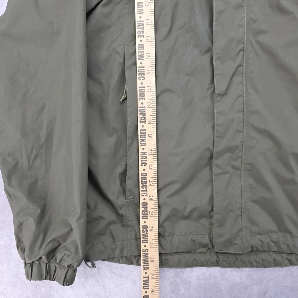 The North Face Mens Small DryVent Rain Jacket Olive Green Ripstop Shell Outdoor